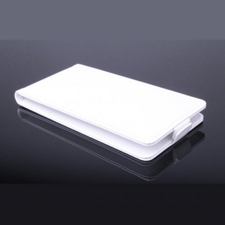 Leather Flip Cover Case Stand for Leagoo Lead 1 Smartphone White