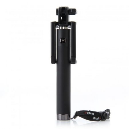 Dispho Original Bluetooth Selfie Stick Integrated Foldable Smart Shooting Aid Black