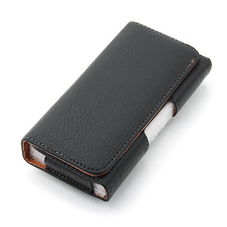 Magnetic Closure Protective Leather Case Cover for Samsung i9082 Black