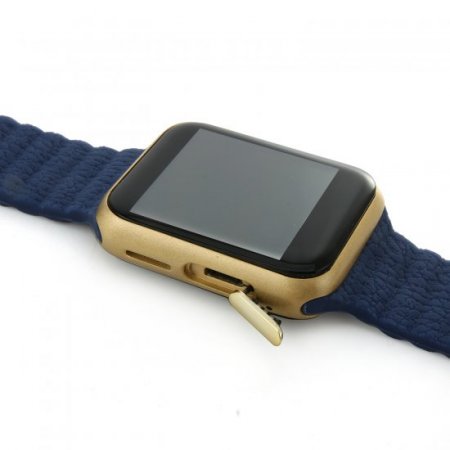 Marknano V9 Smart Watch Phone Bluetooth Watch 1.54 inch Heart Rate Dark Blue&Gold