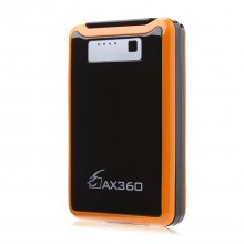 AX360 11000mAh Dual USB Power Bank for iPhone iPad Smartphone Black