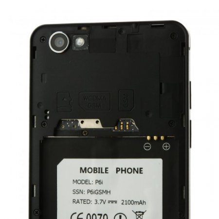 Elephone P6i Smartphone Android 4.4 MTK6582 5.0 Inch QHD Screen OTG Black+Silver