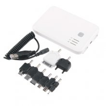 USB Power Station External Lithium-ion Battery Pack 5000mAh 2 USB Ports White
