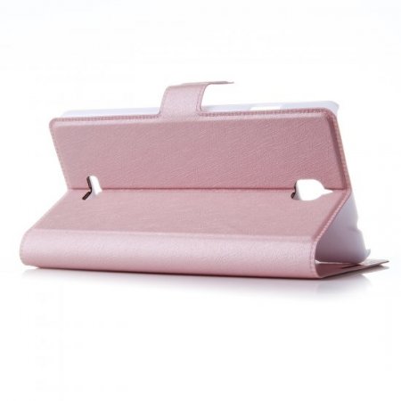 Fashion Flower Show Leather Stand Case Cover for Coolpad 8736 Smartphone Champagne