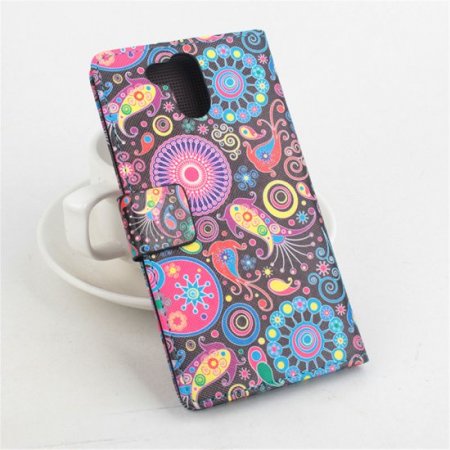 Fashion Painting Jellyfish Flip Cover Stand Case For Elephone P7000 Smartphone