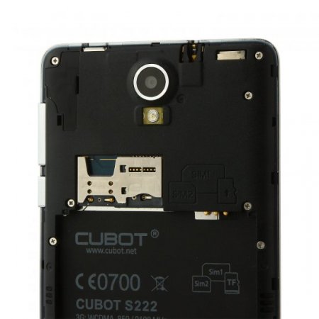 CUBOT S222 Slim Smartphone MTK6582 5.5 Inch HD OGS Screen 1GB 16GB Android 4.4 - Black