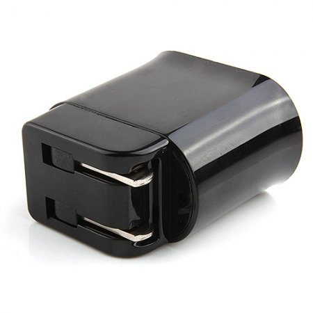 2-in-1 USA Standard Travel Charger Car Charge for iPad iPhone Smartphone -Black