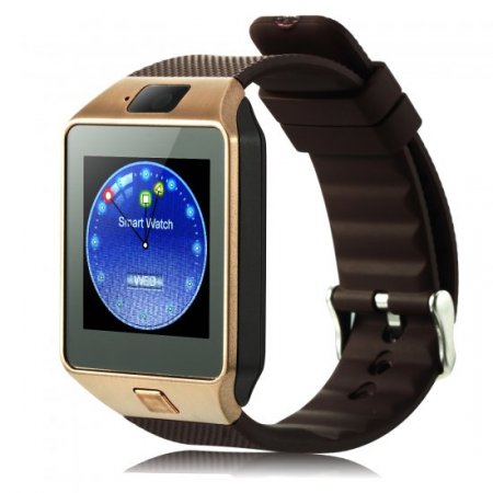 iCou I5 Smart Watch Phone 1.54 Inch Touch Screen Bluetooth Camera FM Brown