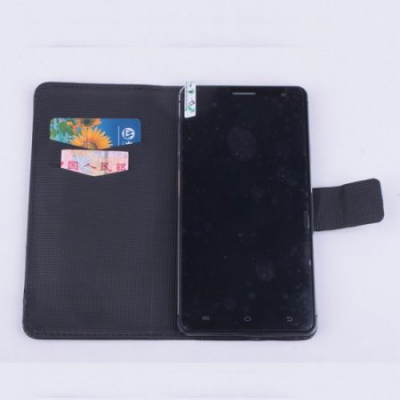 Flip Leather Cover Stand Case for ECOO E02 Pro Shinning Smartphone Black