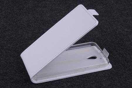 Leather Flip Cover Stand Case for ZOPO ZP320 Smartphone White