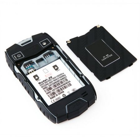 Tengda Z6 Smartphone IP68 MTK6572W Android 4.2 4.0 Inch IPS Screen 3G GPS Black