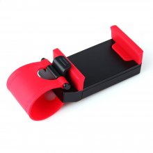 Retractable Silicon Car Steering Wheel Mobile Phone Socket Holder Clip