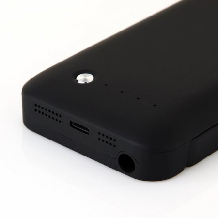 2200mAh Rechargeable External Battery Case Power Bank for iPhone 5/5S/5C Black