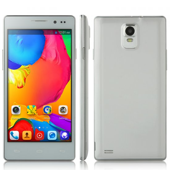 Tengda N908 Smartphone Android 4.4 MTK6572W 5.0 Inch 3G GPS Smart Wake White