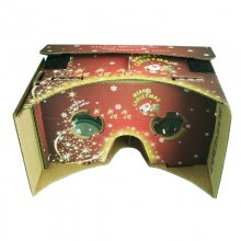 DIY Google Cardboard Virtual Reality 3D Christmas Skin Version Glasses for Smartphones