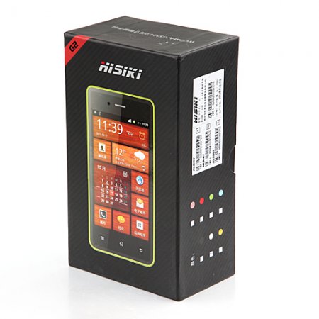 HiSiKi G2 Smartphone 4.0 Inch IPS Screen Android 4.1 MTK6577 Dual Core 3G GPS- Yellow