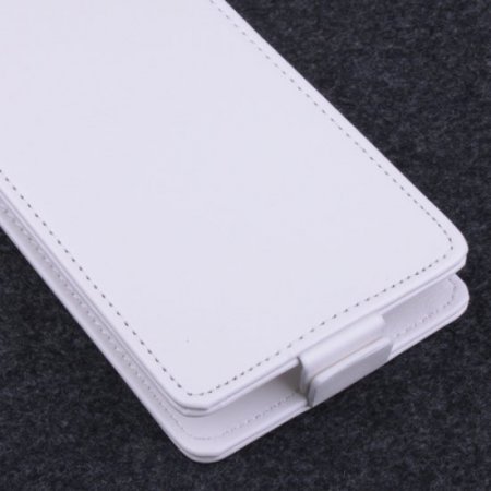 Leather Flip Cover Stand Case for Elephone G6 Smartphone White