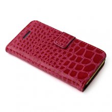 Magnetic Closure Protective Flip Cover Stand Crocodile Stripe Leather Case for iPhone5c