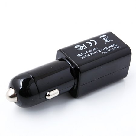 Dual USB Car Charger 5V/3.1A Charge 2 USB Devices at the Same Time 2 Colors Available