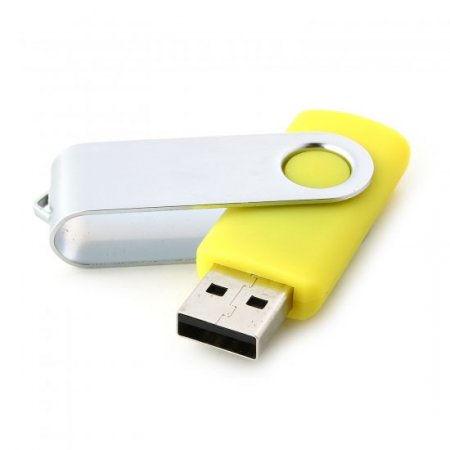 Portable SSK Metal USB Plug Flash Memory U Disk 16GB Yellow