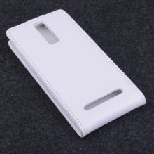 Leather Flip Cover Stand Case for Elephone G6 Smartphone White