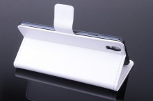 Leather Flip Cover Case Stand for Elephone G7 Smartphone White