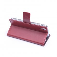 Leather Flip Cover Case Stand for Cubot X9 Smartphone Brown