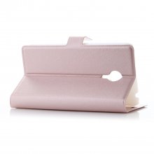 Flower Show Leather Flip Cover Stand Case for MEIZU MX4 Smartphone Champagne