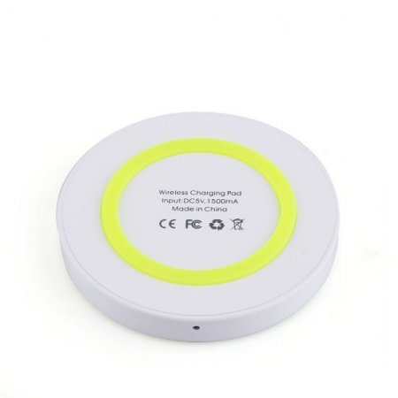 Q5 Portable Mini Wireless Charger Pad for Qi Compliant Devices Yellow&White