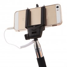 Z07-5 Plus Shutter Cable Self Picture Monopod for iOS and Android Black