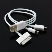 IHT P-6S 6600mAh Power Bank with 3-in-1 USB Cable for Smartphone Black