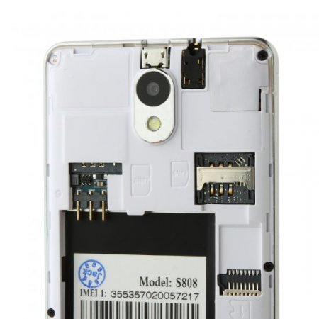 S808 Smartphone Android 4.2 MTK6572W 4.5 Inch 3G GPS Play Store - Black