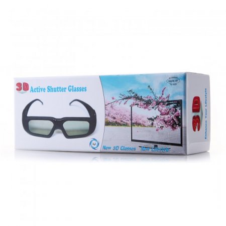 SG08-BT 3D Active Shutter Glasses LCD Lens for TV Projectors Support Bluetooth Black