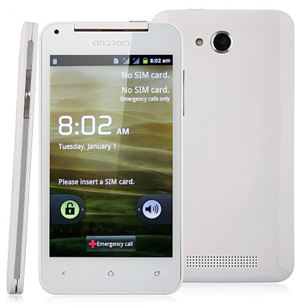 Used X920e Smart Phone Android 4.0 OS SC6820 1.0GHz 5.0 Inch 2.0MP Camera- White