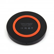 Q5 Portable Mini Wireless Charger Pad for Qi Compliant Devices Orange&Black