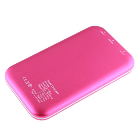 3500mAh Solar Charger Power Bank with 6 Connectors for iPhone Smart Phone- Rose