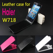 Protective Leather Flip Case Cover for Haier W718 Smartphone 3-color