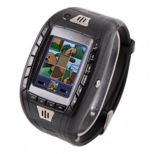 AK11 Watch Phone Single SIM Card Camera FM Bluetooth Ebook 1.2 Inch Touch Screen- Black