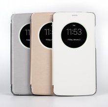 Original S-View Flip Cover Protective Case for Elephone P8000 Smartphone- White