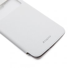 Original S-View Flip Cover Smart Sleep Mode Case for ZOPO ZP990 Captain S Smartphone- White