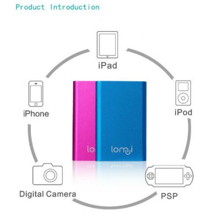 Fashion Lomui L301 3000mAh LED Lighting Power Bank for iPad iPod iPhone Mobile 2 Color