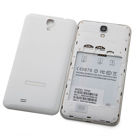 T9700 Smartphone Android 4.2 MTK6589 Quad Core 6.0 Inch 1GB 16GB HD Screen 3G GPS -White