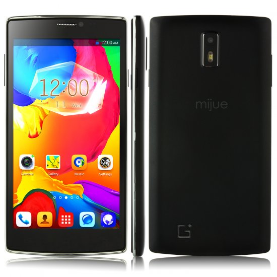 Mijue G6 Smartphone Android 4.4 MTK6572W Dual Core 5.5 Inch Smart Wake 3G Black