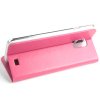 Fashion Leather Flip Case Cover for DOOGEE VOYAGER2 DG310 Smartphone Rosy