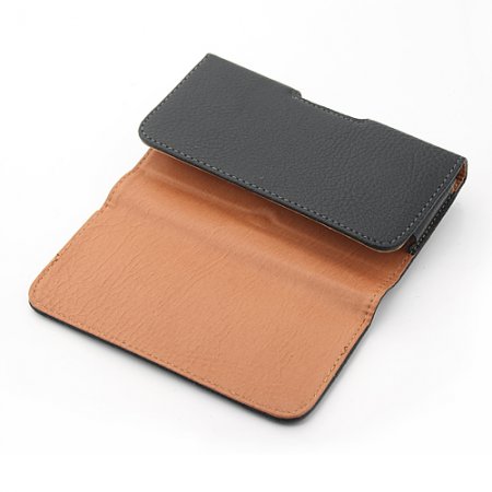 Magnetic Closure Protective Leather Case Cover for Samsung i9082 Black