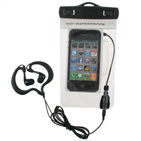 Waterproof Bag & Earphone for iPhone Smart Phone Cellphone
