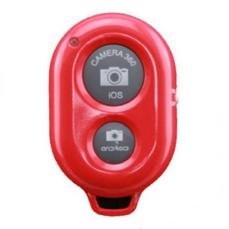 Bluetooth Remote Shutter Camera Control Self-timer for iOS Android Smartphone Red