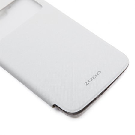 Original S-View Flip Cover Smart Sleep Mode Case for ZOPO ZP990 Captain S Smartphone- White