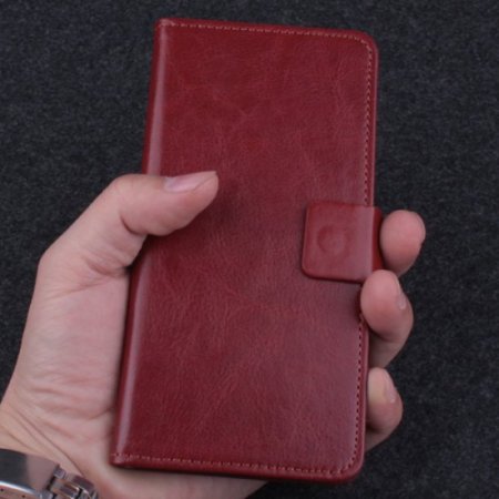 Flip Leather Cover Stand Case for ECOO E02 Pro Shinning Smartphone Brown