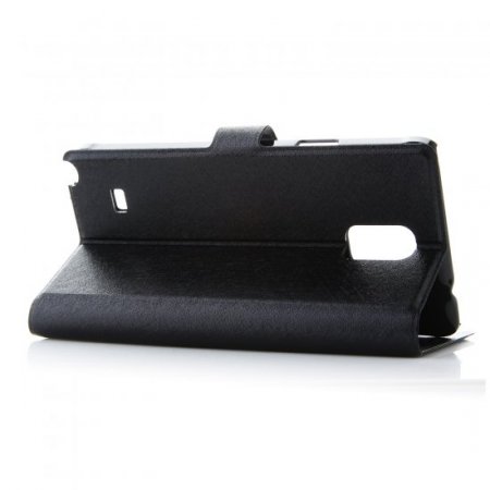 Flower Show Leather Flip Cover Stand Case for Samsung Note 4 9106 Smartphone Black